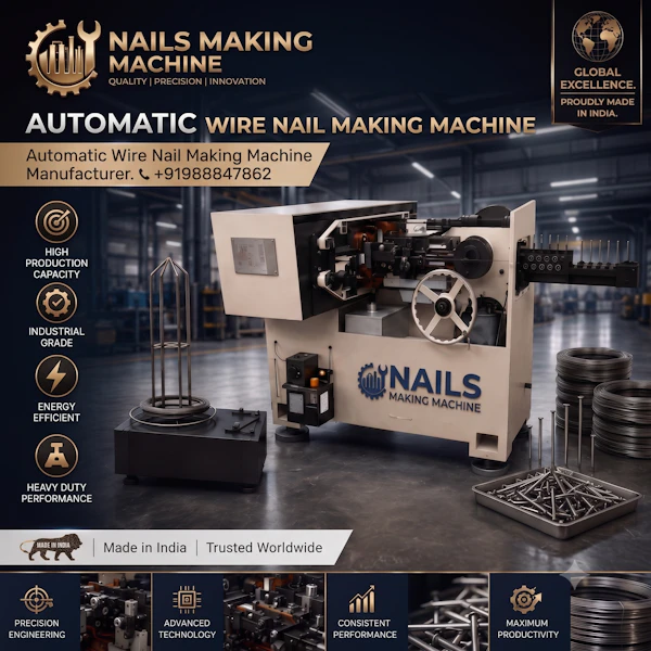 Detailed view of High-Speed Wire Nail Making Machine